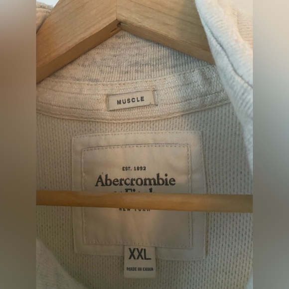 Mens xxl Abercrombie & fitch muscle sweater cream - Picture 3 of 4